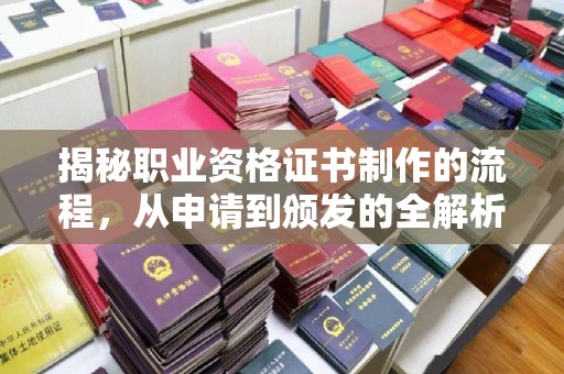 凯里揭秘职业资格证书制作的流程，从申请到颁发的全解析