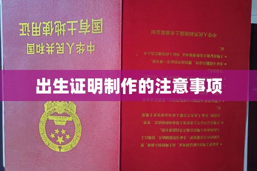 凯里出生证明制作的注意事项