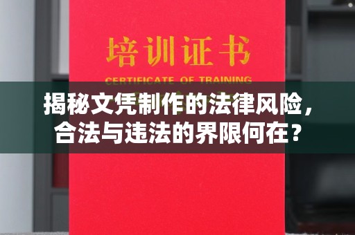 凯里揭秘文凭制作的法律风险，合法与违法的界限何在？