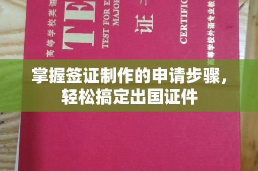凯里掌握签证制作的申请步骤，轻松搞定出国证件